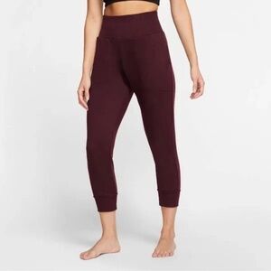 Nike dri-fit hyperflow yoga pants burgundy medium